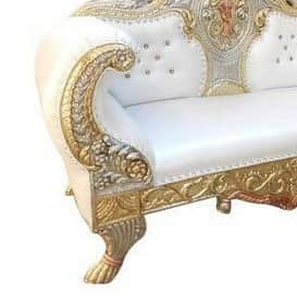 Maharaja 2 Seater Sofa Set with Gold Finish - right_view