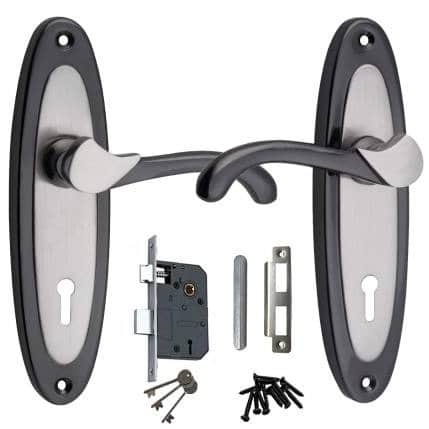 Mortise Door Lock Handle Set - front_view