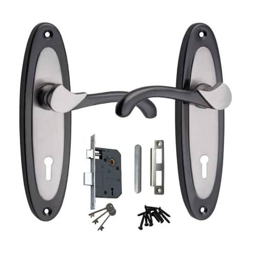 Mortise Door Lock Handle Set - top_view