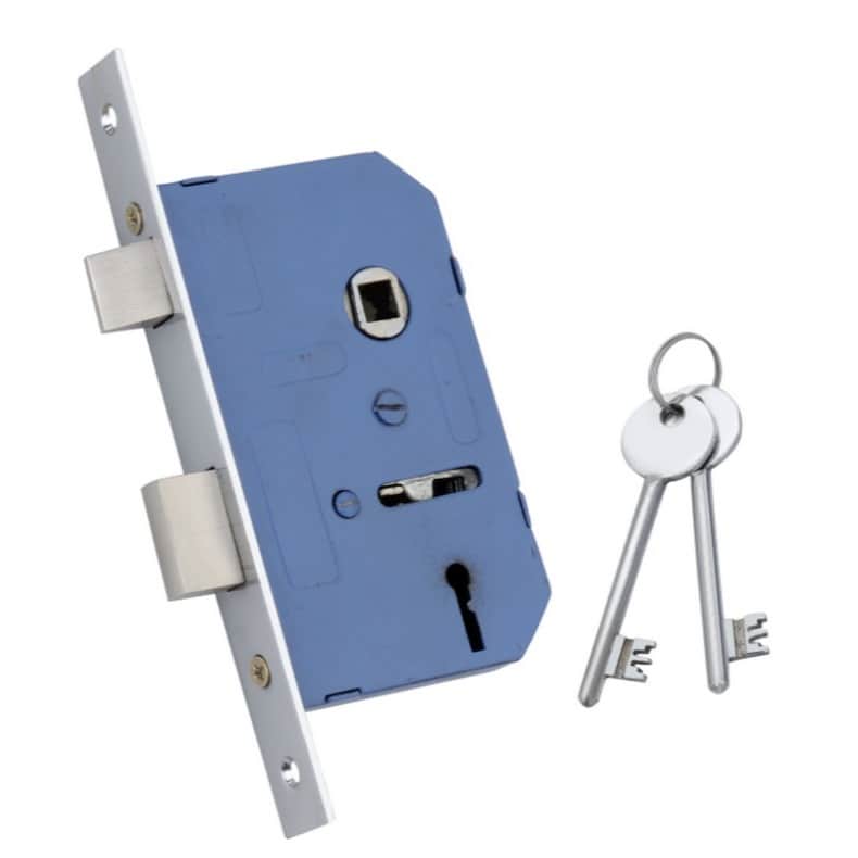 Door Handle Lock with black & silver color - top_view