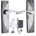 Door Handle Lock with black & silver color - rear_view