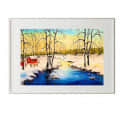 Winter Landscape Wall Painting - photo