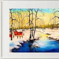 Winter Landscape Wall Painting - front_view