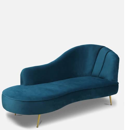 Premium Chaise Lounger Sofa in Blue Color