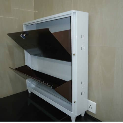 Wall Mounted Two Door Shoe Rack