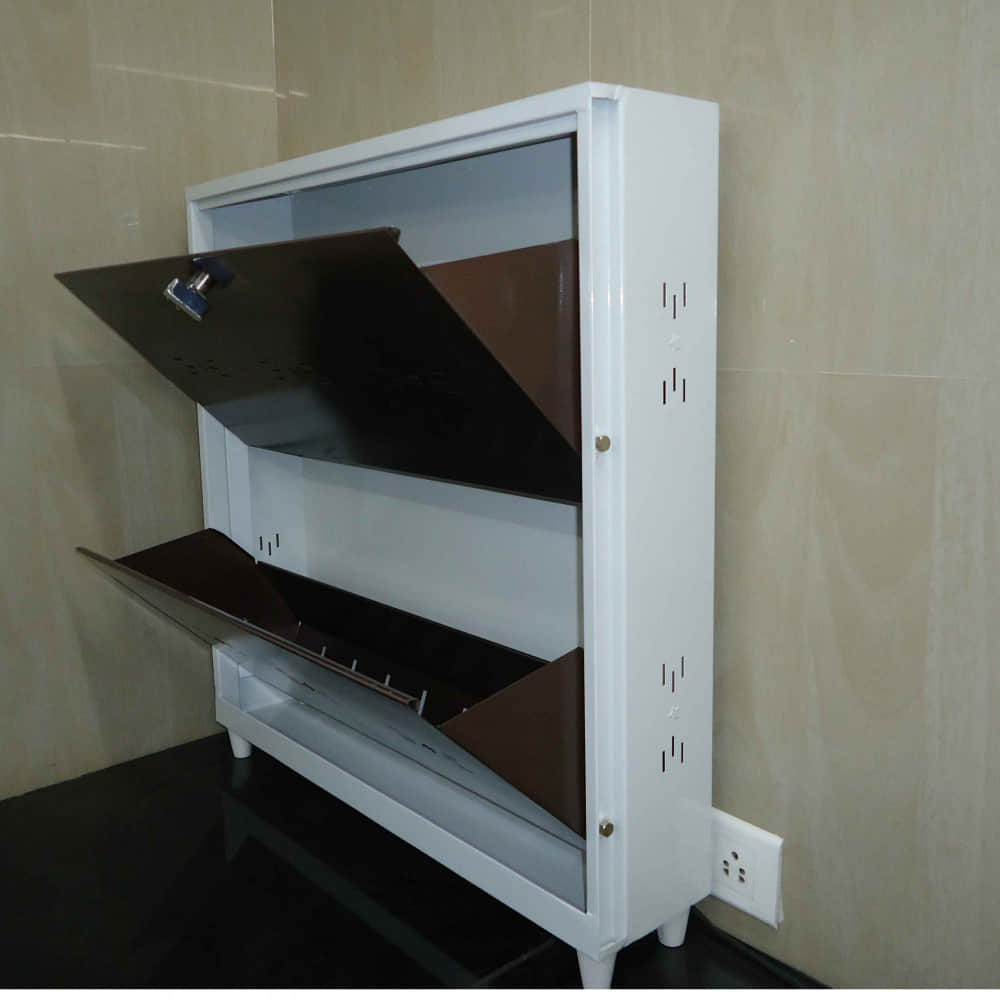 Wall Mounted Two Door Shoe Rack - photo