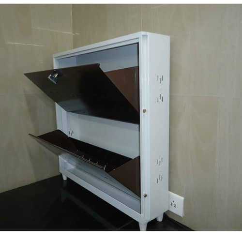 Wall Mounted Two Door Shoe Rack