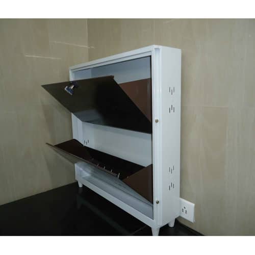 Wall Mounted Two Door Shoe Rack