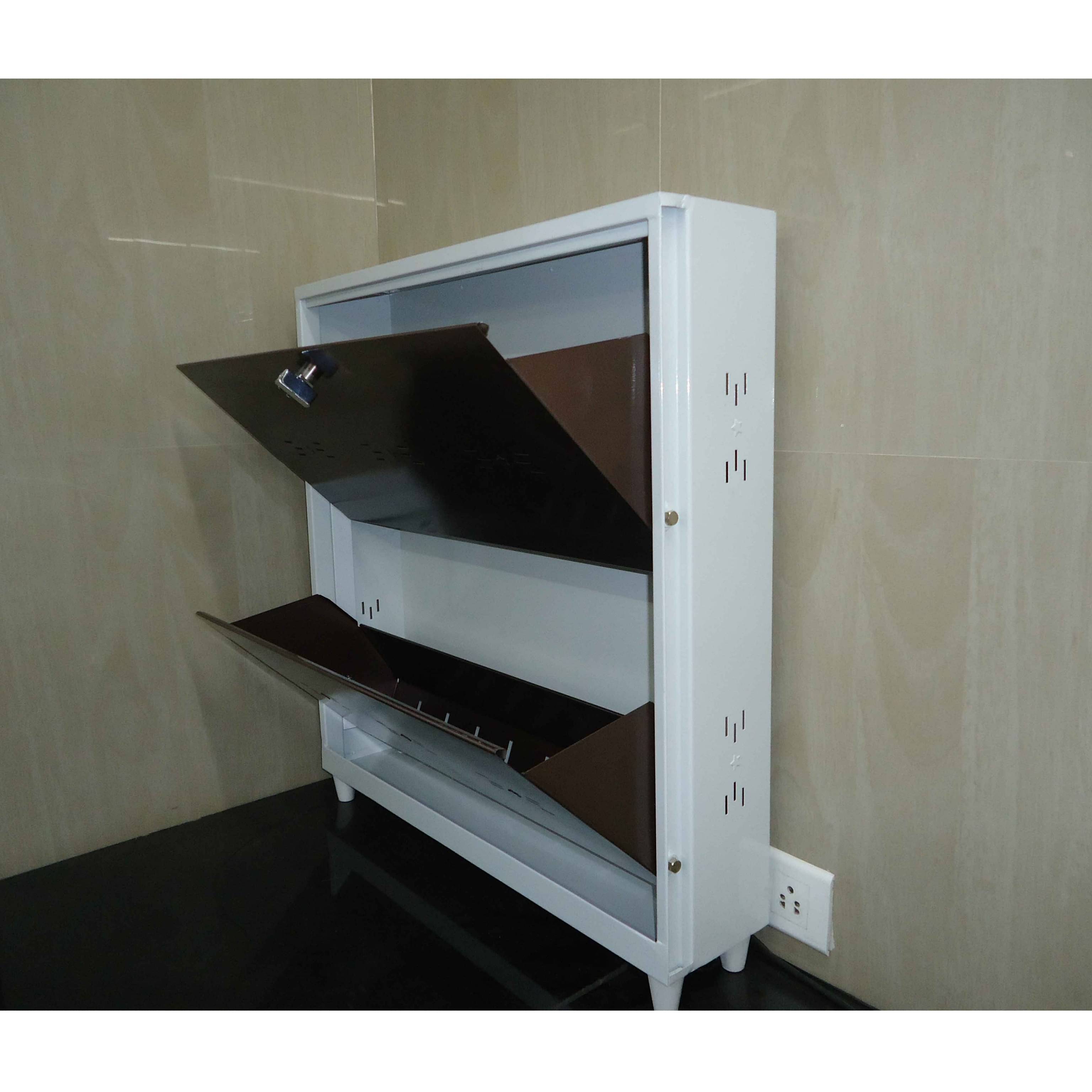 Wall Mounted Two Door Shoe Rack