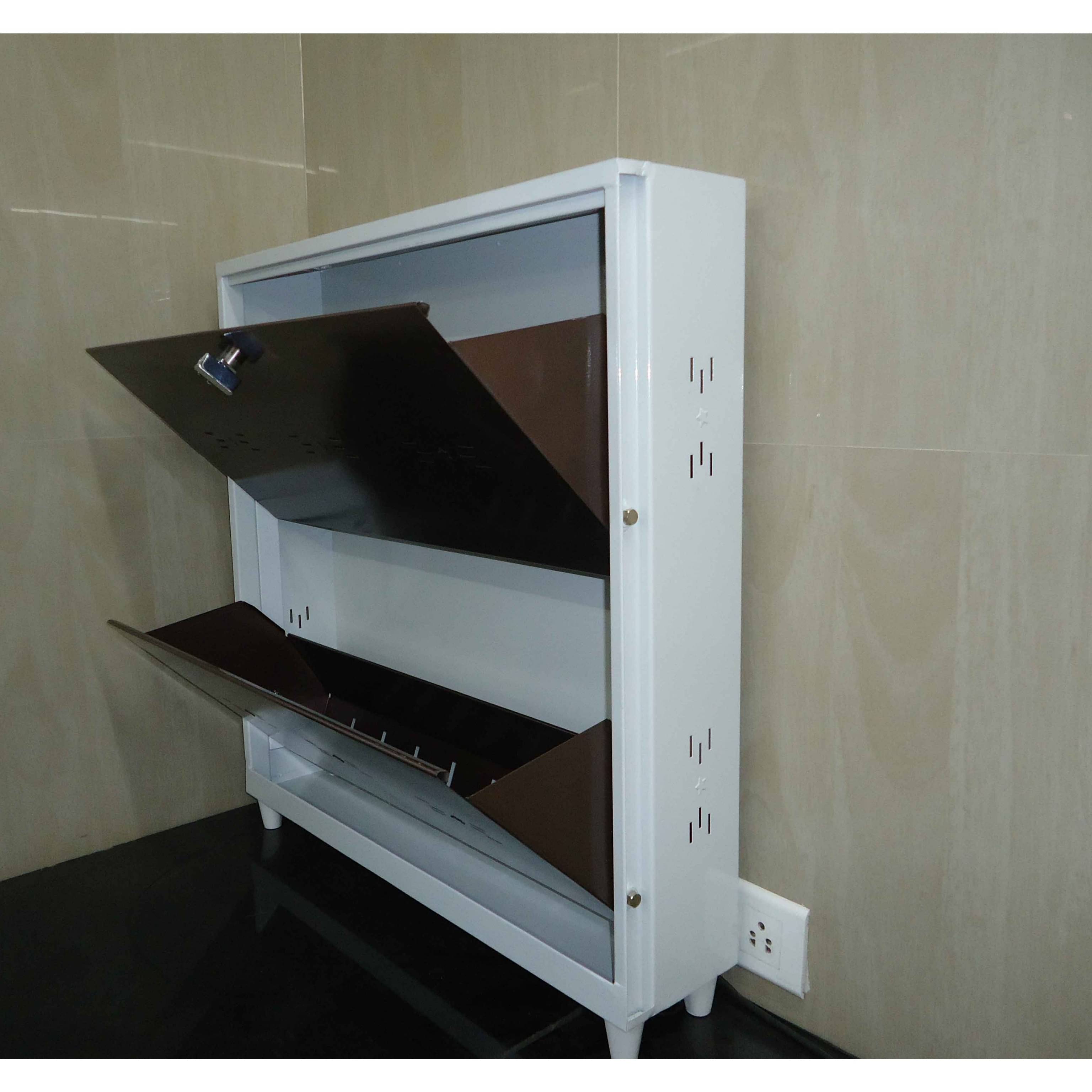 Wall Mounted Two Door Shoe Rack