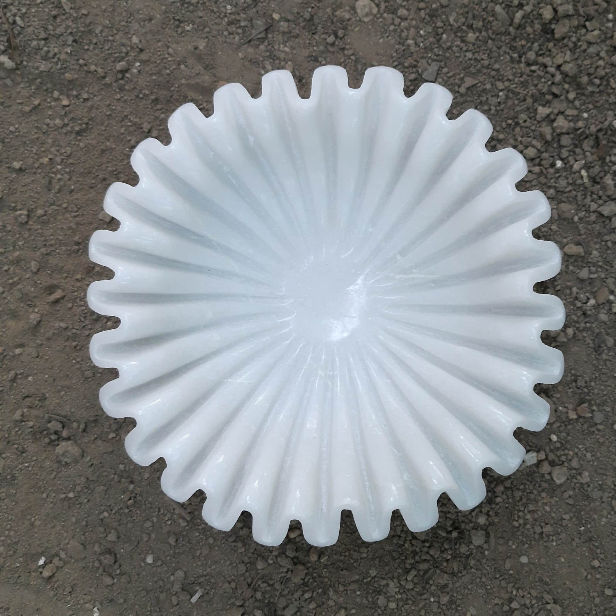 White Marble  Bowl - top_view