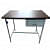 Wooden Top Study Table - rear_view