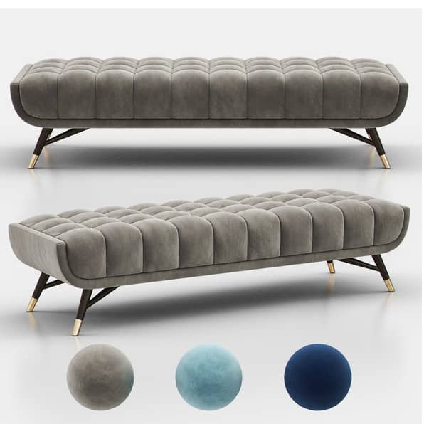 Mody Upholstered Velvet Bench