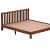Solid Wood King Size Bed - rear_view