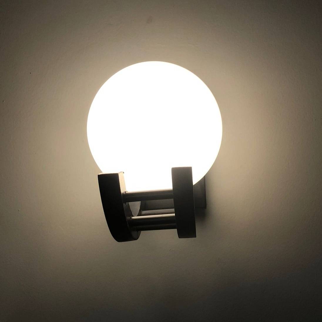 Moon Wall Light Black Bulb