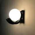 Moon Wall Light Black Bulb - top_view
