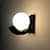 Moon Wall Light Black Bulb - top_view