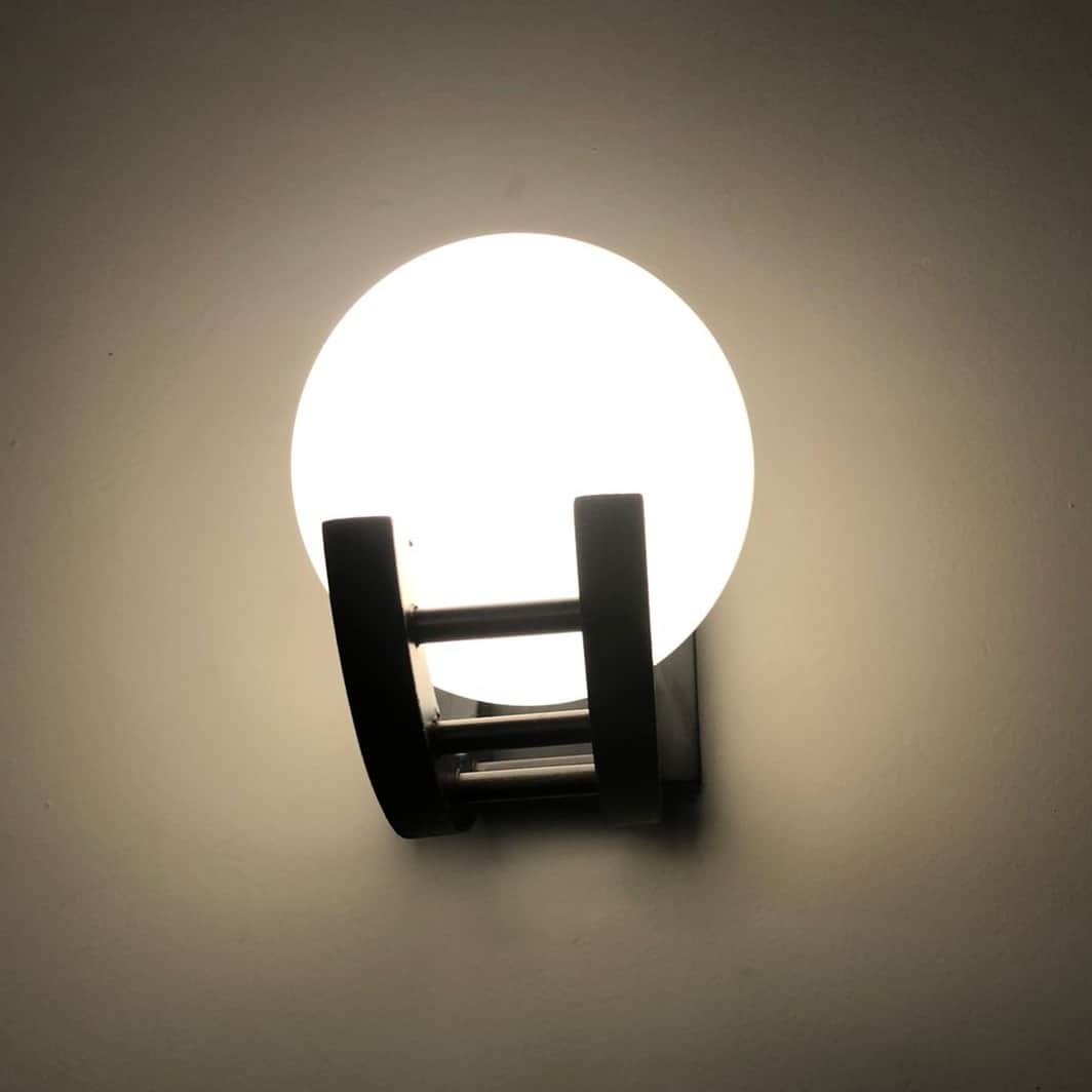 Moon Wall Light Black Bulb - rear_view