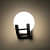 Moon Wall Light Black Bulb - bottom_view