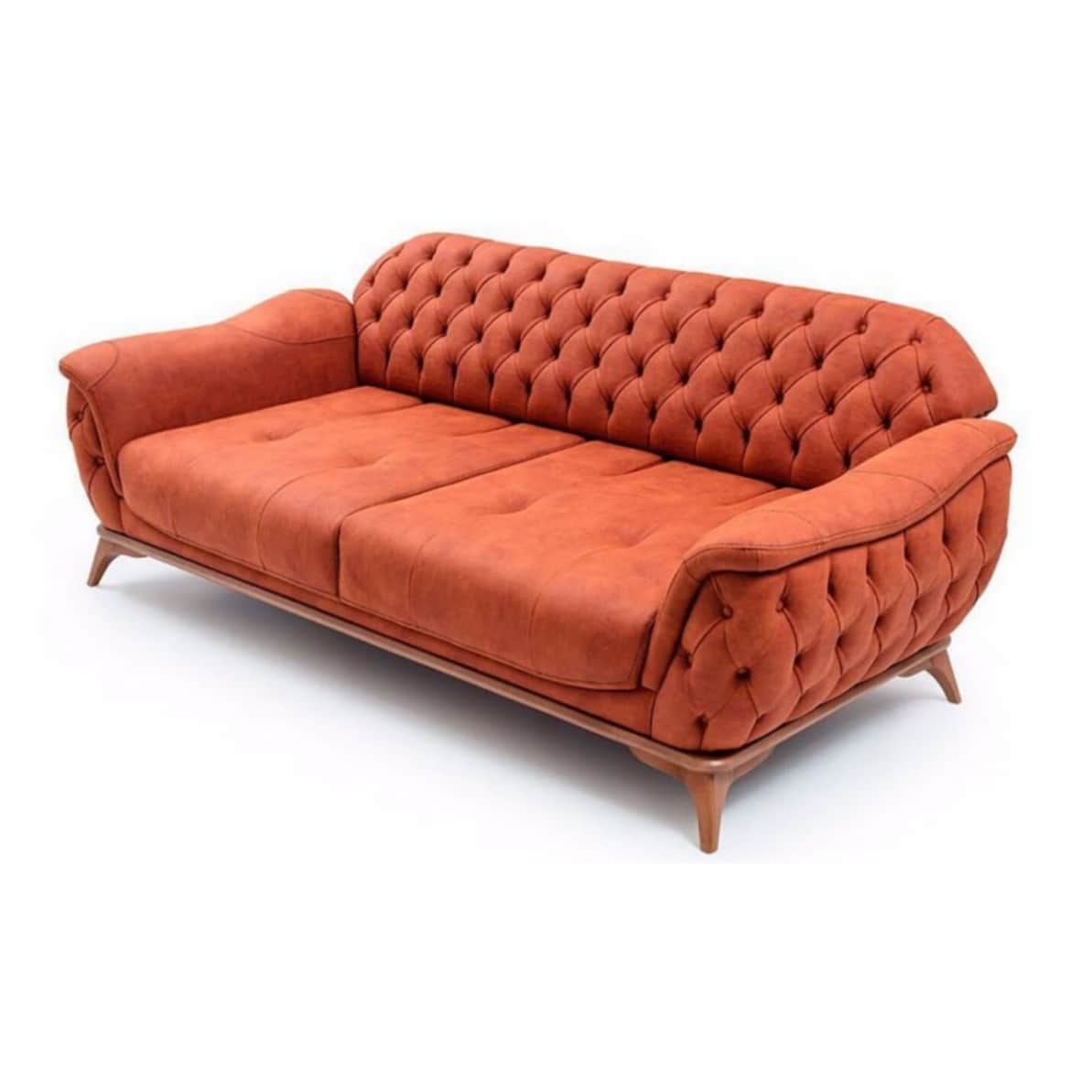 Parma Orange Sofa Set - rear_view