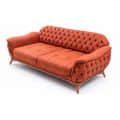 Parma Orange Sofa Set - rear_view