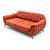 Parma Orange Sofa Set - rear_view