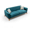 Akron Sofa in Blue Teal Color - rear_view