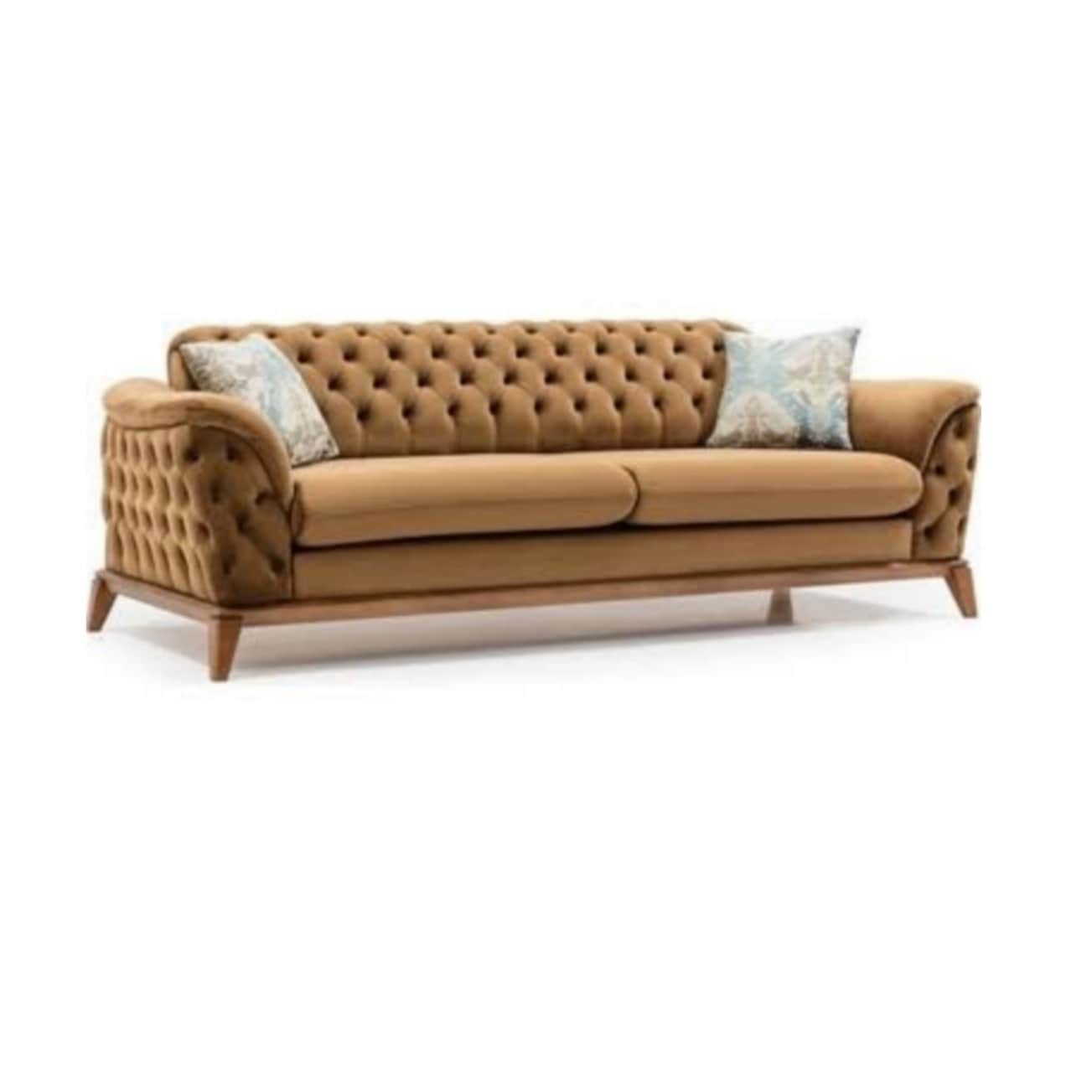 Athens Sofa Set With Luxury Pattern - rear_view