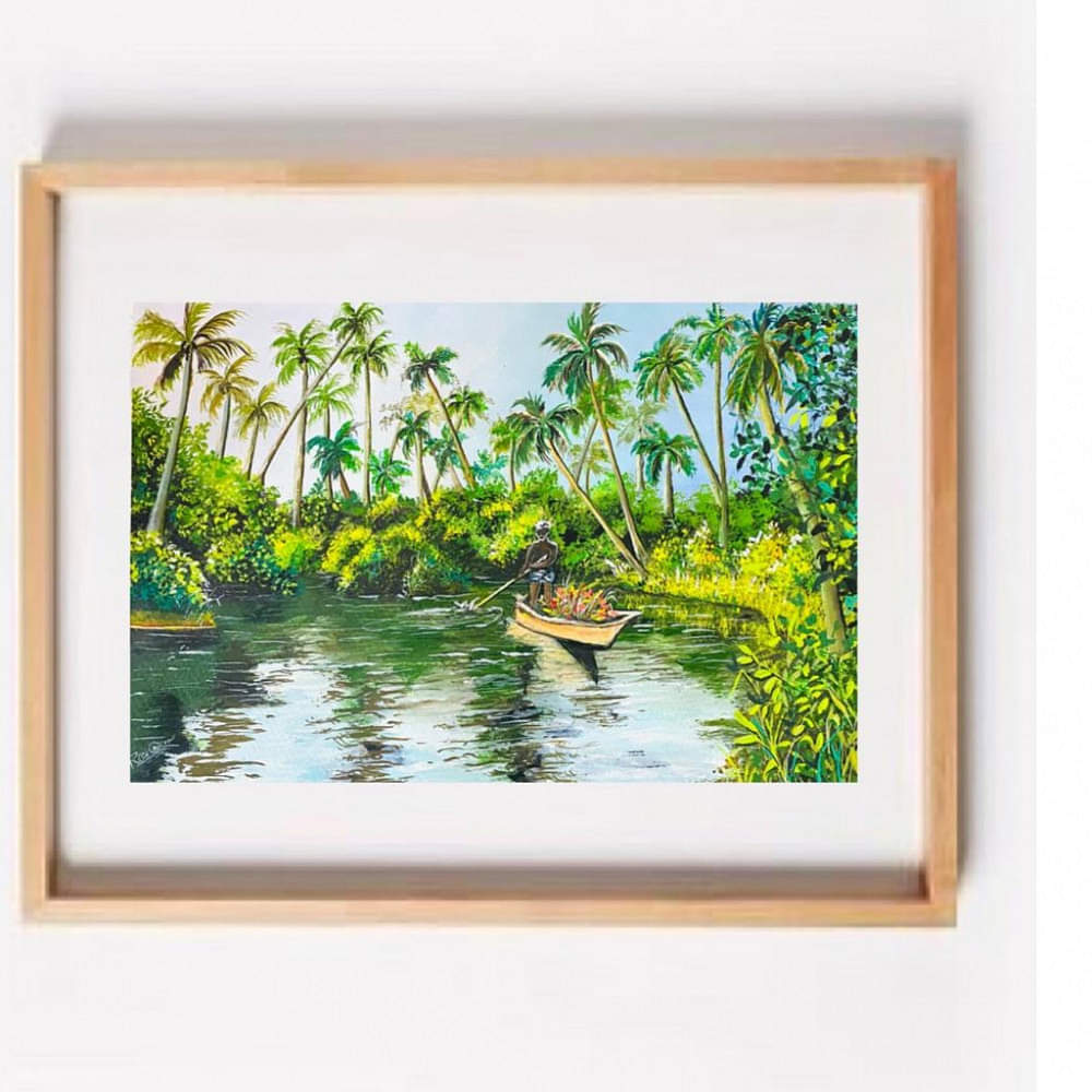 Beautiful Nature Realistic Wall Painting - photo