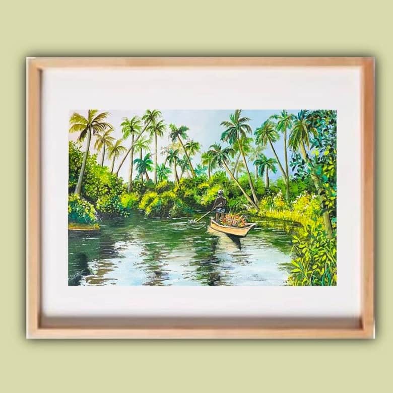 Beautiful Nature Realistic Wall Painting - left_view