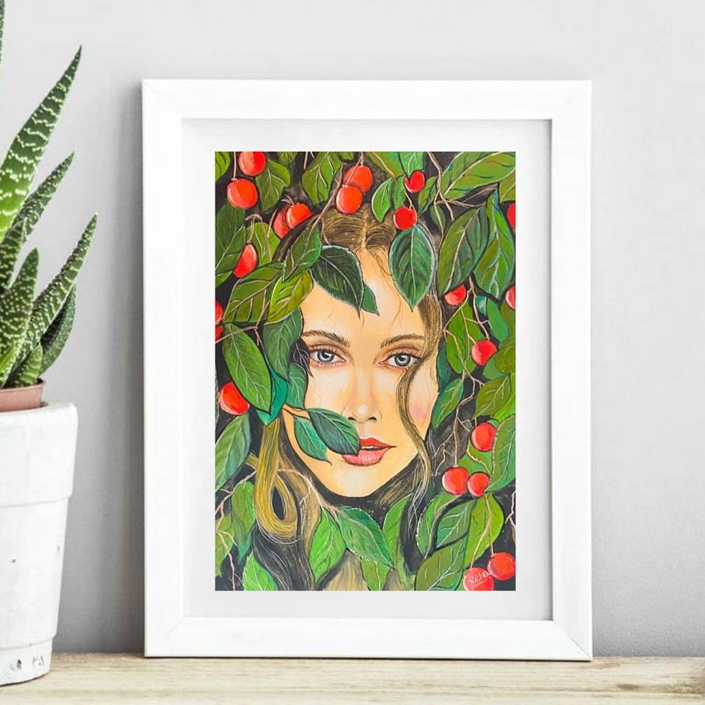 Lady face Wall painting