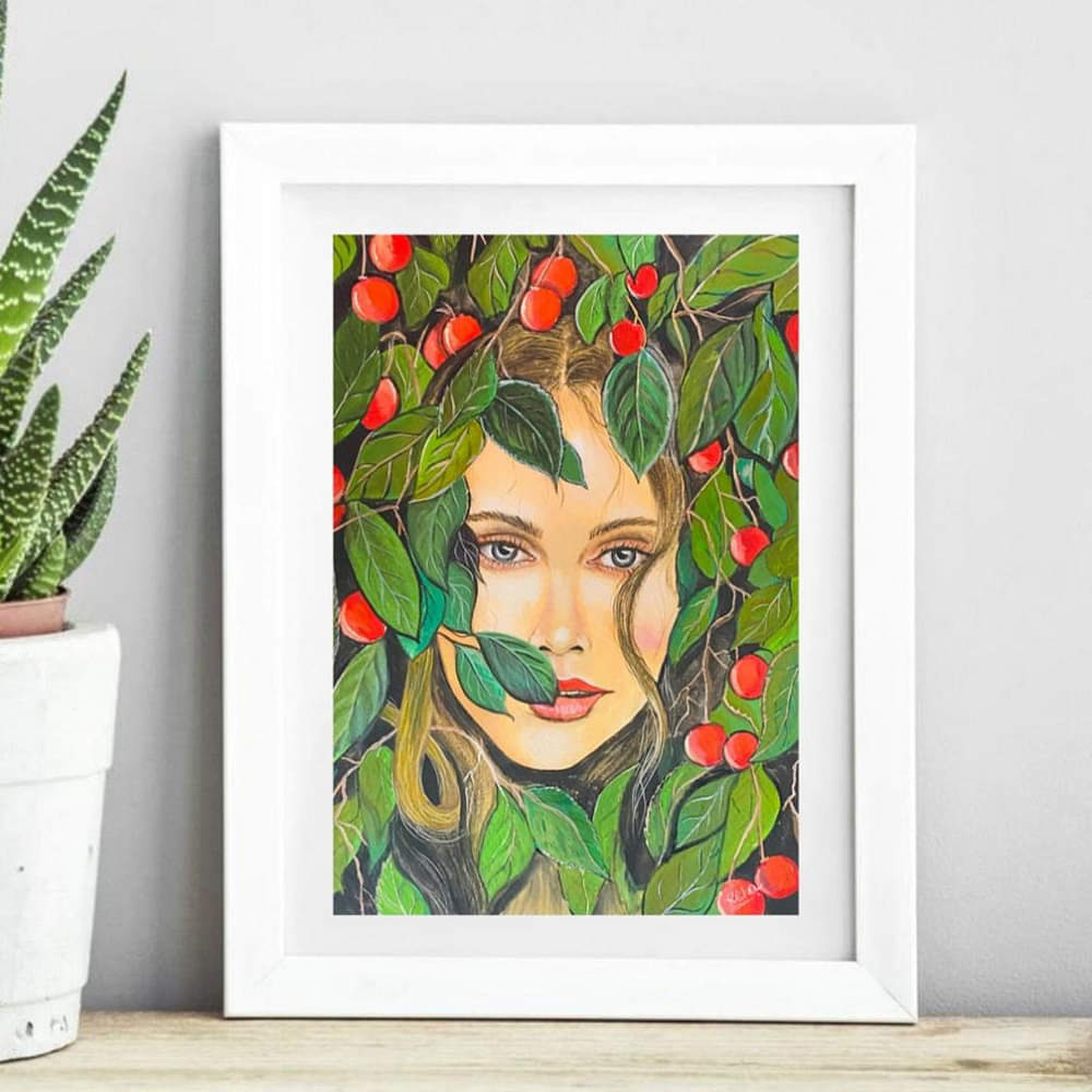 Lady face Wall painting - photo