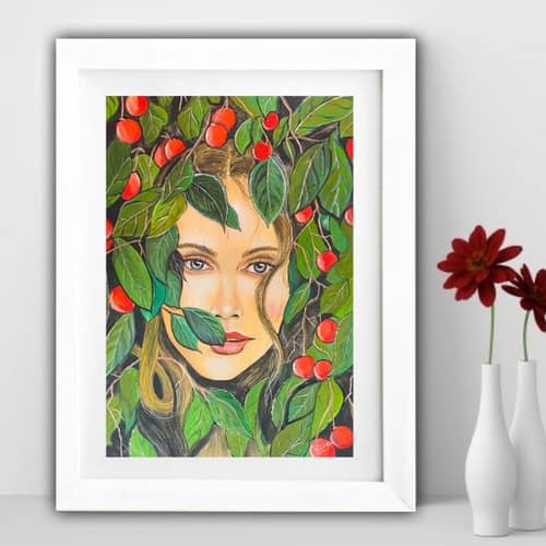 Lady face Wall painting