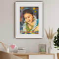 Real Art Lady Wall Painting - photo