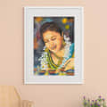 Real Art Lady Wall Painting - top_view