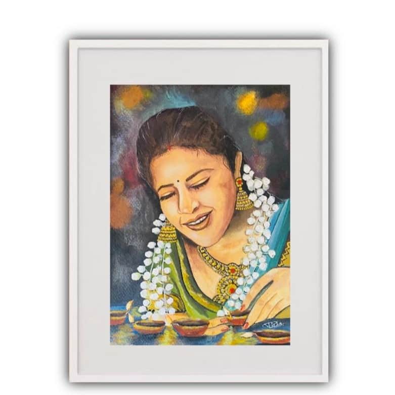 Real Art Lady Wall Painting - left_view