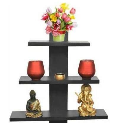 Wooden Wall Mount Rack shelf shelves for Living room - front_view