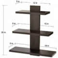 Wooden Wall Mount Rack shelf shelves for Living room - rear_view