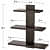 Wooden Wall Mount Rack shelf shelves for Living room - rear_view