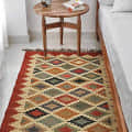 Handwoven Wool And Jute Dhurrie Rug - photo