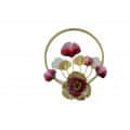 Multicolor Metal wall Hanging With Broad Flower - photo