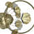 Multicolor Metal wall Hanging With Broad Flower - top_view