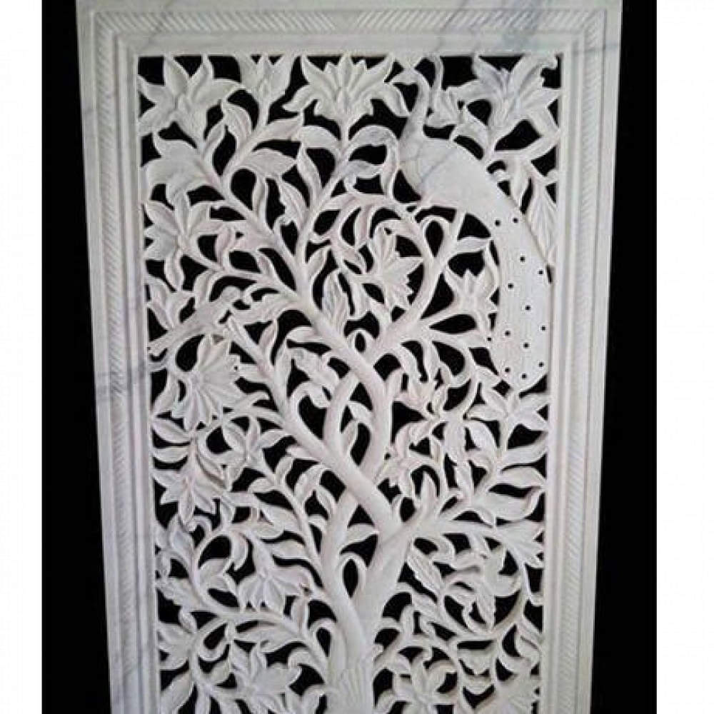 White Decorative Marble Jali I 15 mm - photo
