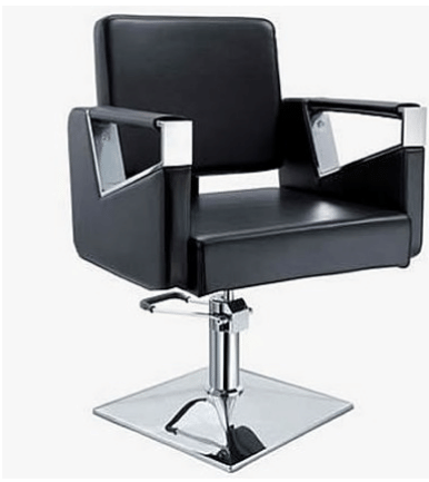 Black Salon Chair - front_view