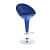 Glossy Finish Plastic Bar Stool With Aluminum Base - rear_view