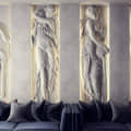 Roman Lady Wall Art Sculpture - top_view
