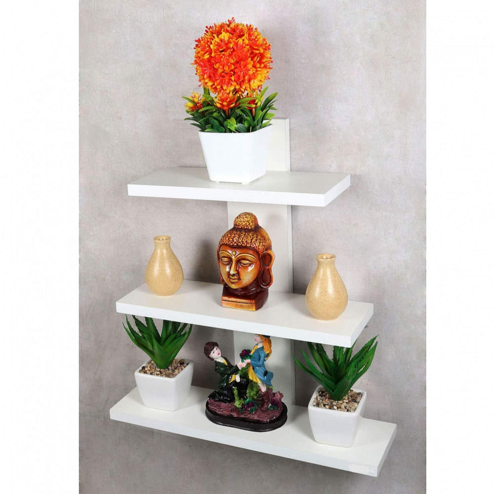 White Mounted Wall Shelve - photo