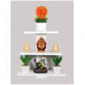 White Mounted Wall Shelve - front_view