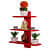 Red Mounted  Wall Shelves Rack - front_view