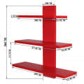 Red Mounted  Wall Shelves Rack - top_view